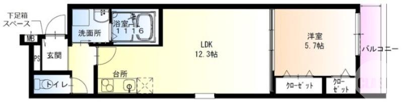 浜寺昭和町の完工年月(2023年4月)築の賃貸アパートの間取り