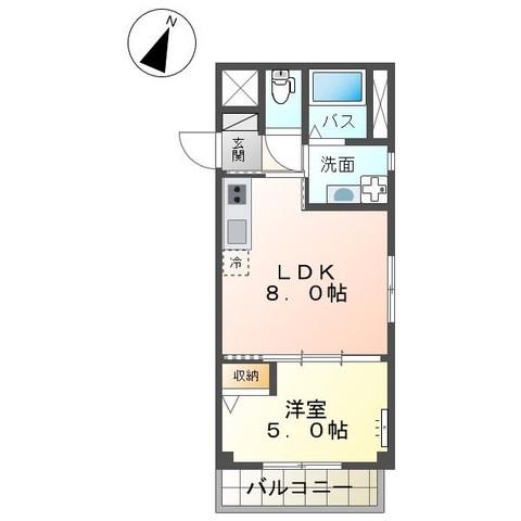 榎元町の完工年月(2015年1月)築の賃貸マンションの間取り