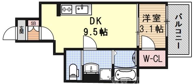 エクスフォート京都聚楽町の間取り