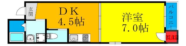 瑞光の完工年月(2010年2月)築の賃貸マンションの間取り