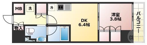 塚本の完工年月(2024年7月)築の賃貸マンションの間取り