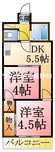 グランドシャトー板宿Ⅱの間取り