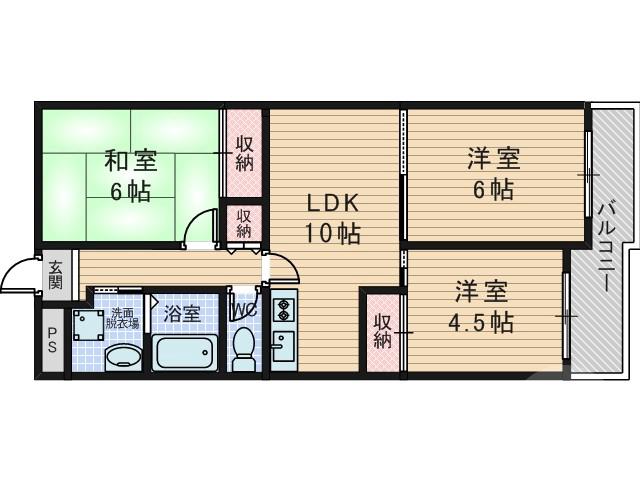 相川の完工年月(1981年9月)築の賃貸マンションの間取り