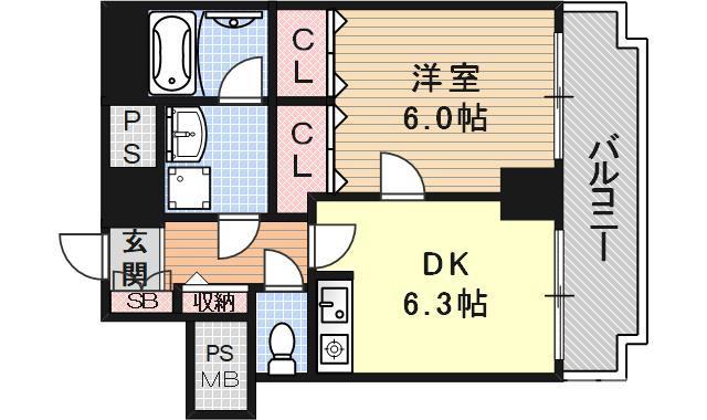 ライオンズマンション四条堀川第2の間取り