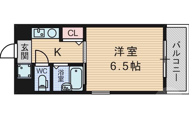 西淡路の完工年月（1998年9月）築の賃貸マンションの間取り