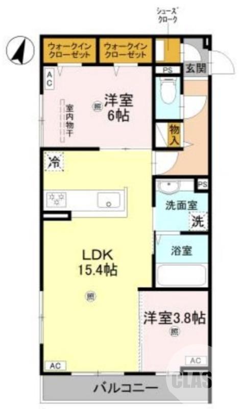 八田南之町の完工年月(2026年8月)築の賃貸アパートの間取り
