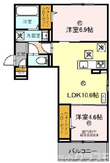 Gesund桂(ゲズンド桂)の間取り