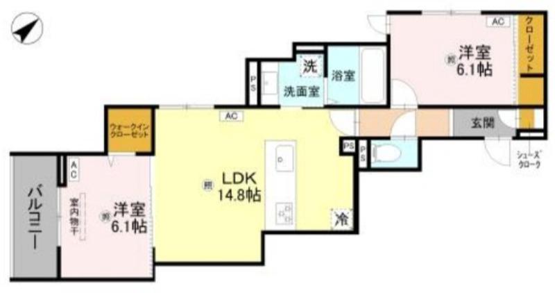 中百舌鳥町の完工年月(2026年8月)築の賃貸アパートの間取り