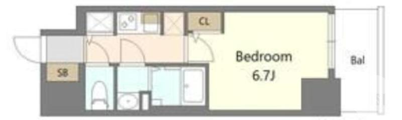 出島海岸通の完工年月(2025年9月)築の賃貸マンションの間取り