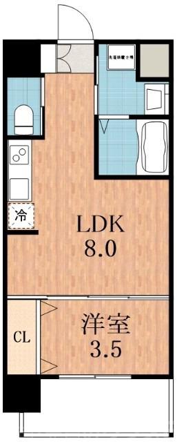 松崎町の完工年月(2019年5月)築の賃貸マンションの間取り