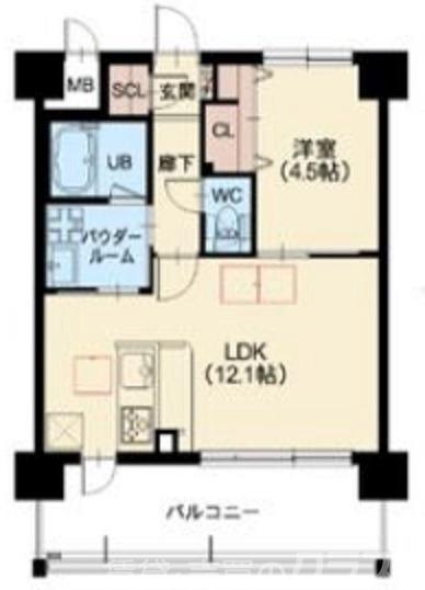 クレアドーレ京都二条の間取り