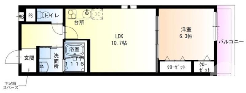 浜寺昭和町の完工年月(2023年4月)築の賃貸アパートの間取り