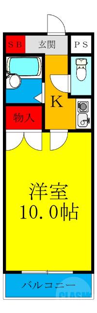 菅原の完工年月(1992年3月)築の賃貸マンションの間取り
