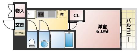 新北野の完工年月(2026年3月)築の賃貸マンションの間取り