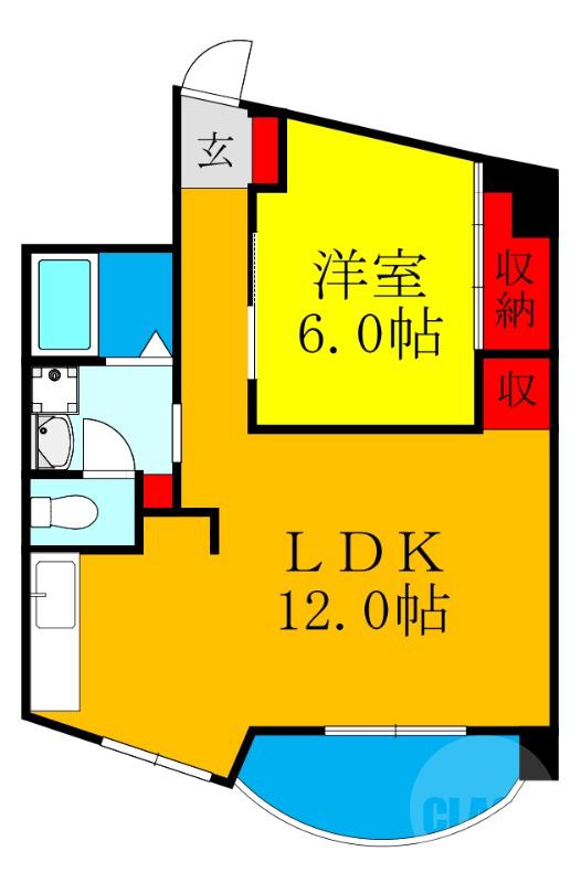 南江口の完工年月(1974年4月)築の賃貸マンションの間取り
