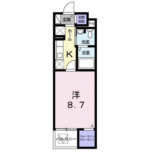沢良宜東町の完工年月(2015年4月)築の賃貸マンションの間取り