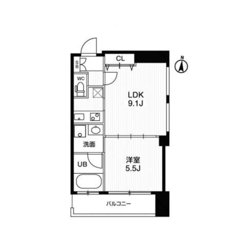 東中島の完工年月（2007年4月）築の賃貸マンションの間取り