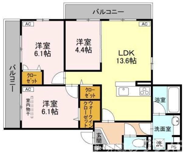 エンラージ西院の間取り