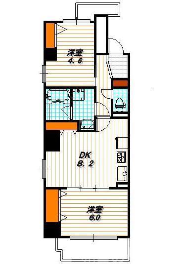 Blau Berg西ノ京(ブラウベルグ西ノ京)の間取り