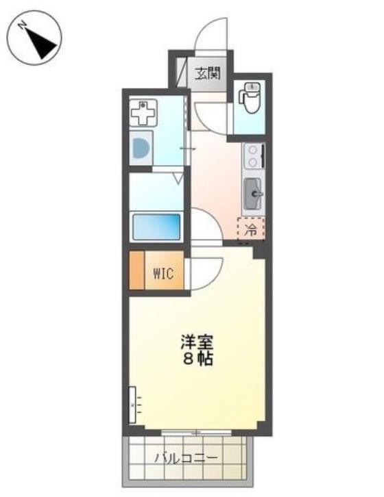 香ヶ丘町の完工年月(2021年1月)築の賃貸マンションの間取り
