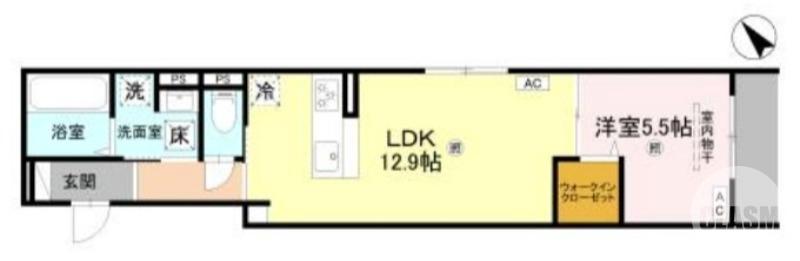 中之町東の完工年月(2026年8月)築の賃貸アパートの間取り