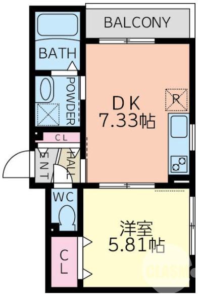 中向陽町の完工年月(2020年3月)築の賃貸アパートの間取り