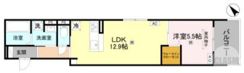 中之町東の完工年月(2026年8月)築の賃貸アパートの間取り