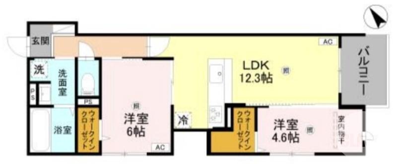 中之町東の完工年月(2026年8月)築の賃貸アパートの間取り