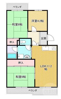 清水の完工年月(1983年3月)築の賃貸マンションの間取り