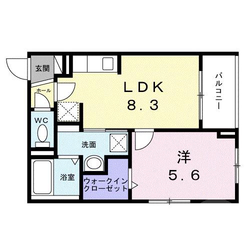 駅前の完工年月(2026年6月)築の賃貸アパートの間取り