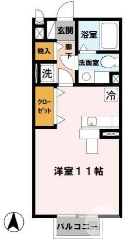 東山の完工年月(2003年9月)築の賃貸アパートの間取り