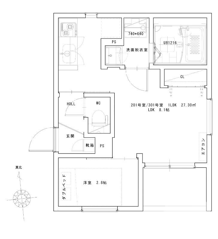賑町の完工年月(2025年7月)築の賃貸アパートの間取り