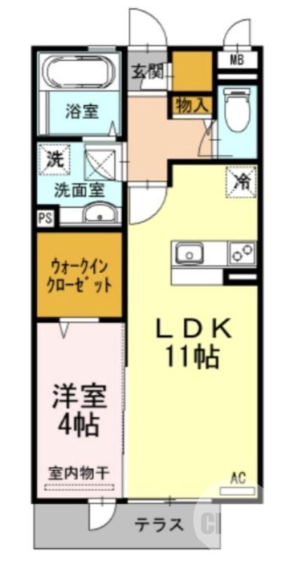 阿保の完工年月(2013年10月)築の賃貸アパートの間取り