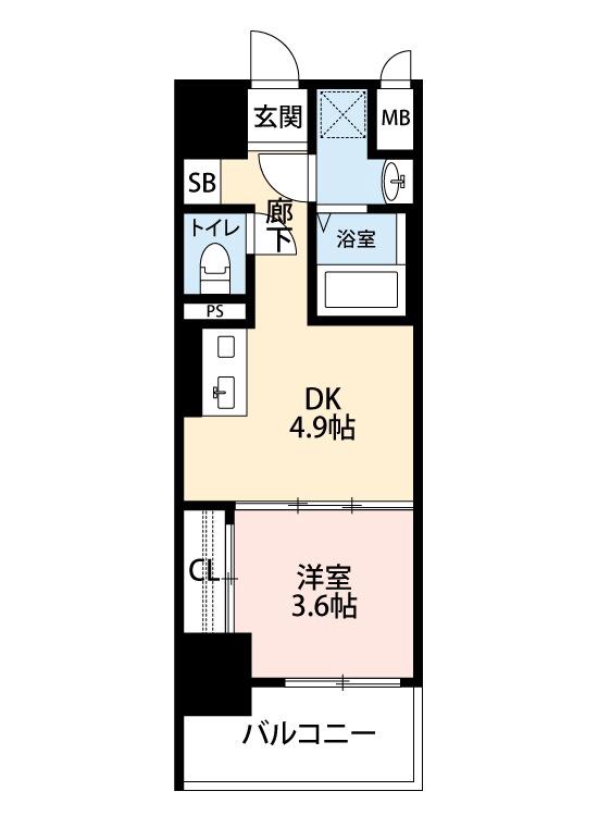 鳳南町の完工年月(2024年2月)築の賃貸マンションの間取り