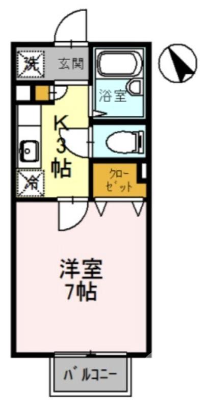 百舌鳥西之町の完工年月(1997年3月)築の賃貸アパートの間取り