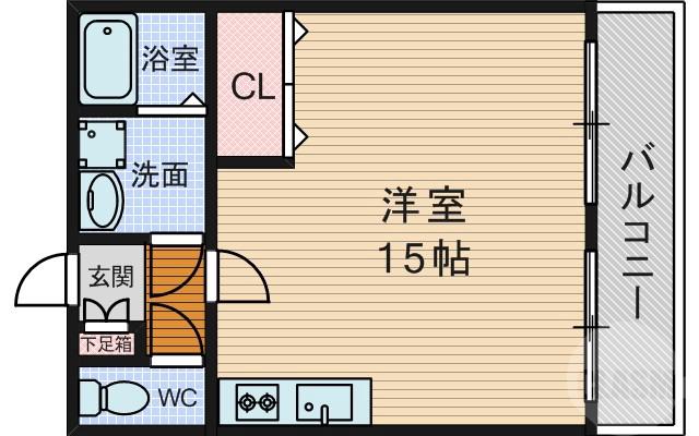 下新庄の完工年月(1977年5月)築の賃貸マンションの間取り