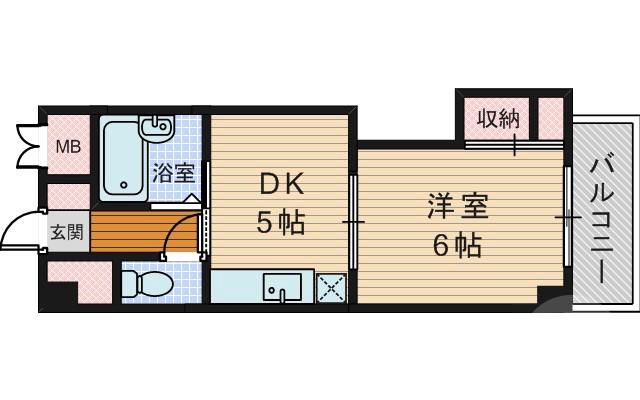 大桐の完工年月(1987年2月)築の賃貸マンションの間取り