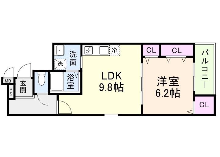 大桐の完工年月(2026年7月)築の賃貸アパートの間取り