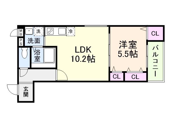 大桐の完工年月(2026年7月)築の賃貸アパートの間取り