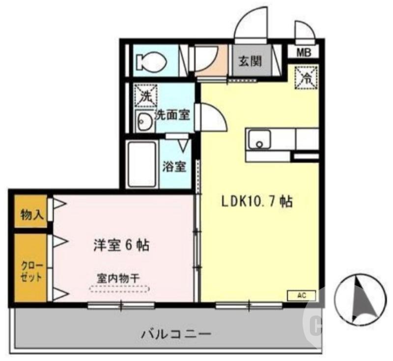 中長尾町の完工年月(2008年12月)築の賃貸アパートの間取り