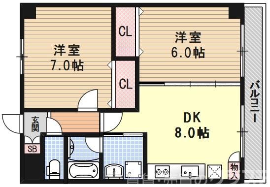 サンローラン吉祥院の間取り