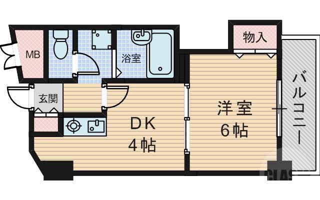 柴島の完工年月(1995年8月)築の賃貸マンションの間取り