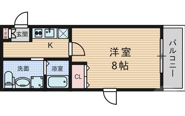 淡路の完工年月(2015年10月)築の賃貸マンションの間取り