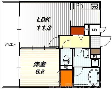 アンジュ京都天神川の間取り