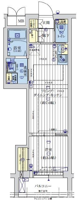 アクアプレイス京都聚楽第の間取り