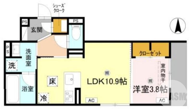 新金岡町の完工年月(2026年7月)築の賃貸アパートの間取り