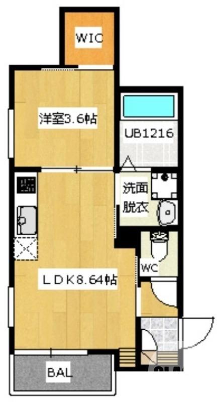 北庄町の完工年月(2019年3月)築の賃貸アパートの間取り