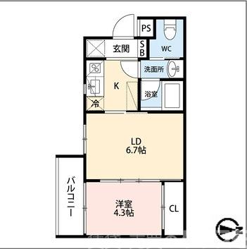 エストゥルース京都Ⅱの間取り