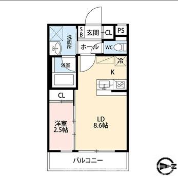エストゥルース京都Ⅱの間取り