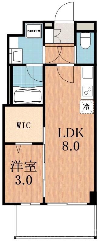 生玉前町の完工年月(2020年12月)築の賃貸マンションの間取り